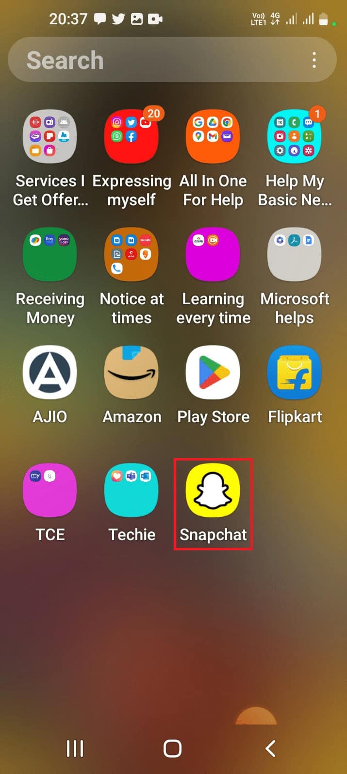 Open the Snapchat app 