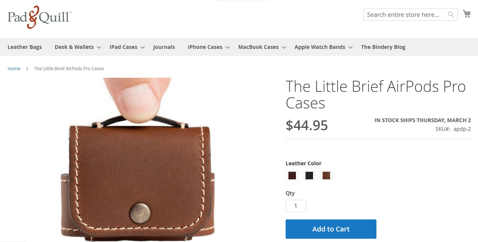 Pad & Quill The Little Brief AirPods Pro Case. Top 18 Best Apple AirPods Pro Accessories