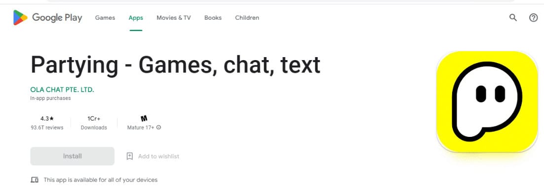 Partying Games, Chat, Text