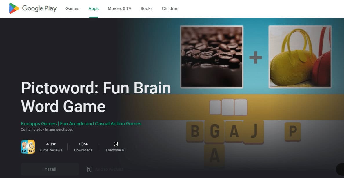 Pictoword: Fun Brain Word Game. 21 Best Game Pigeon Android Alternative