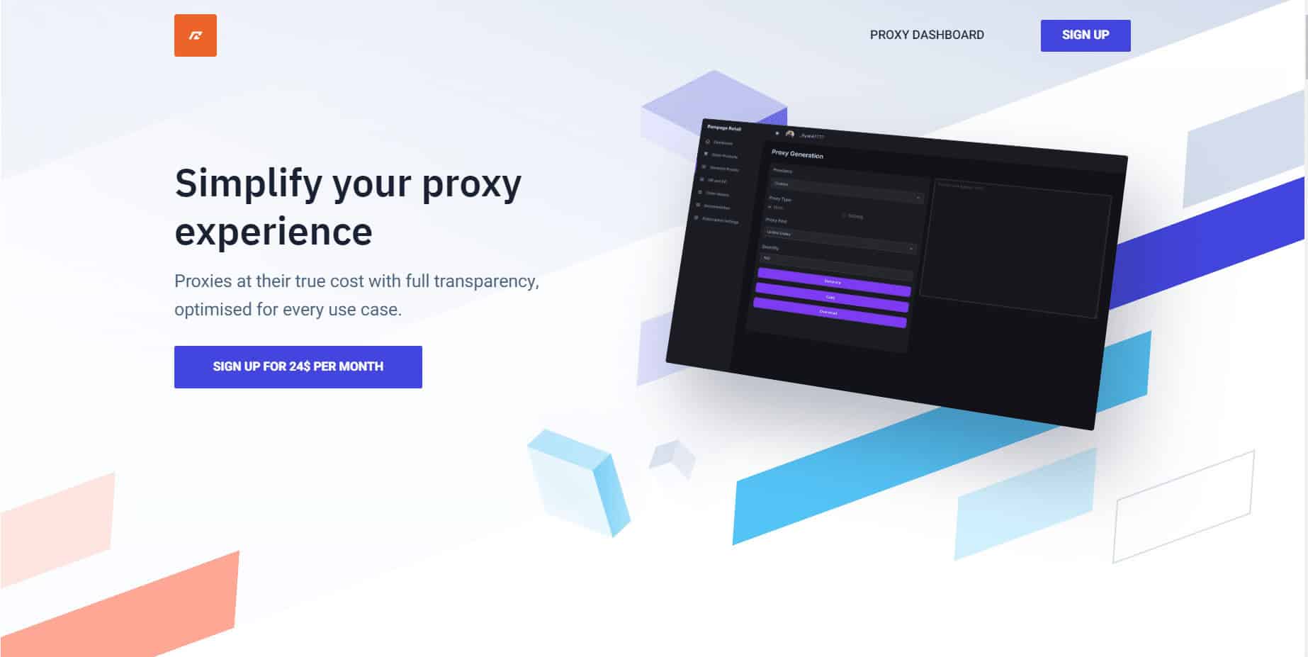 RampageProxies website