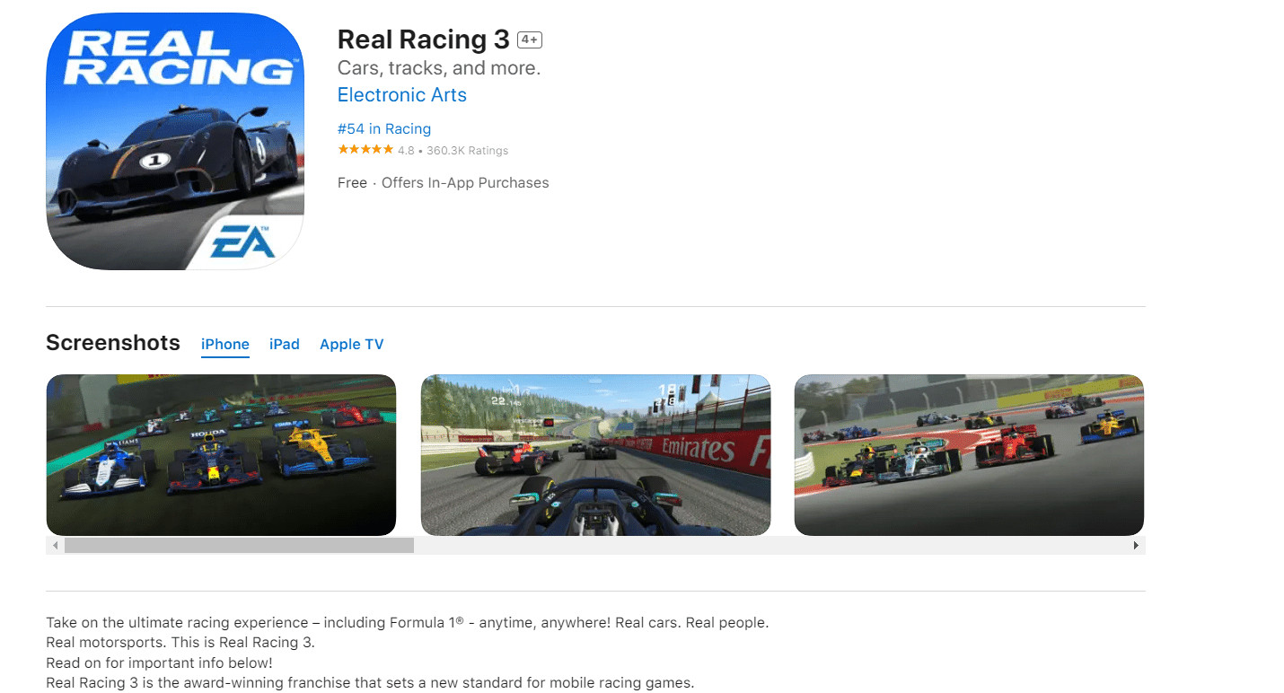 Real Racing 3. 37 Best Offline iPhone Games for Free