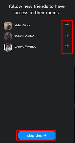 Select the rooms you want to follow