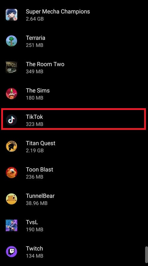 Select TikTok