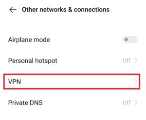 Select VPN. Fix Apex Legends Mobile Network Error
