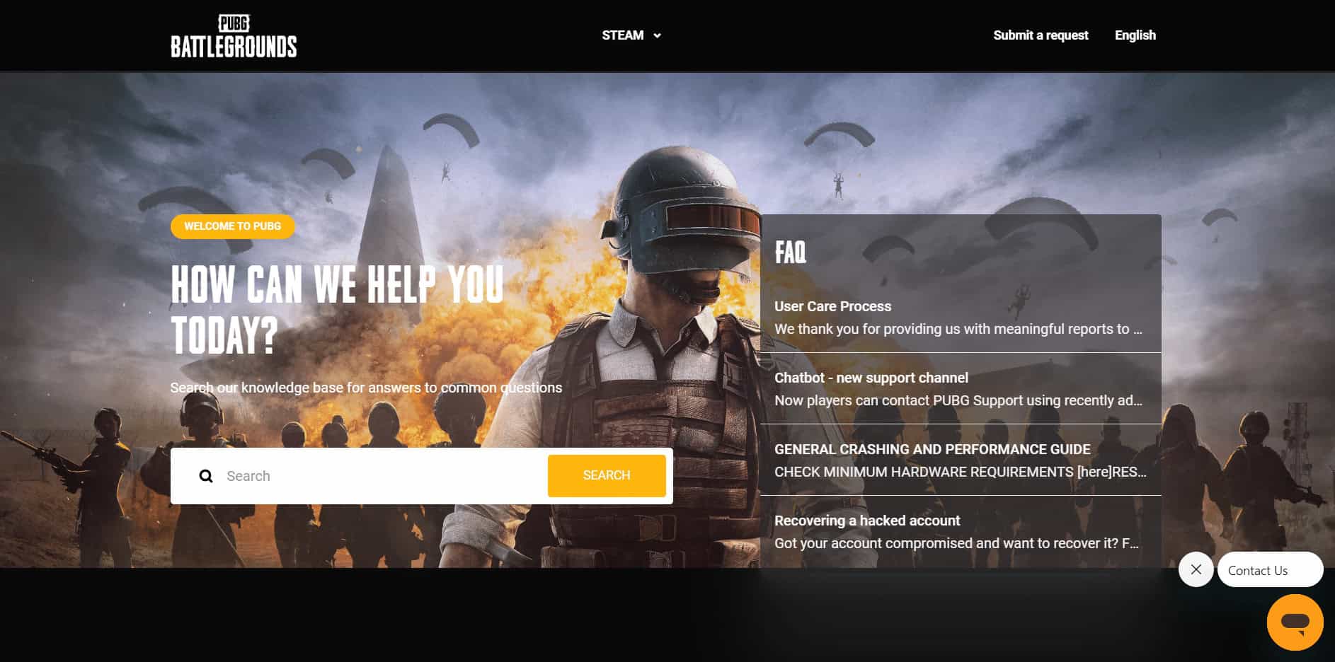 Support page of pubg. Fix PUBG Crashing on Launch