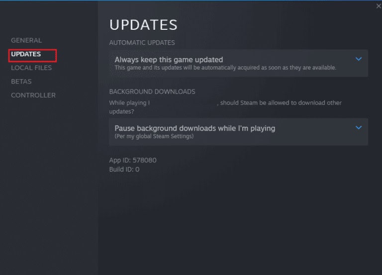 Switch to UPDATES. Fix Modern Warfare 2 Error Code 2901