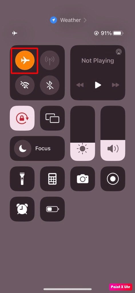 tap on airplane mode icon | how to end facetime call