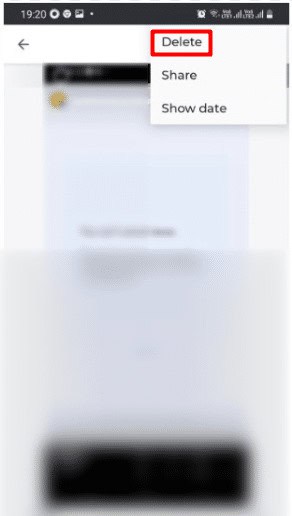 Tap on Delete.
