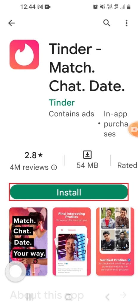 Tap on Install. 9 Ways to Fix Tinder Something Went Wrong 40036 Error