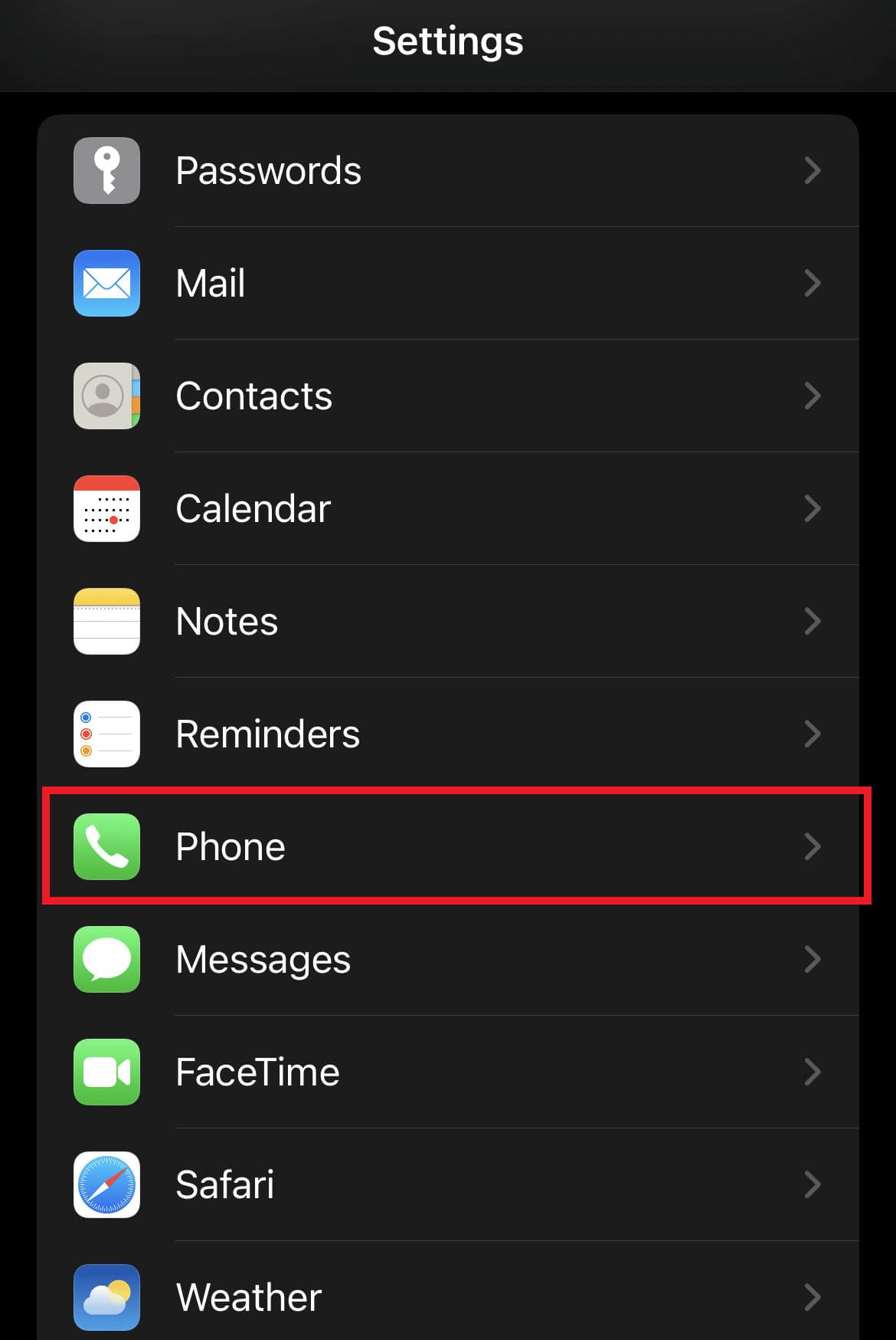 Tap on Phone