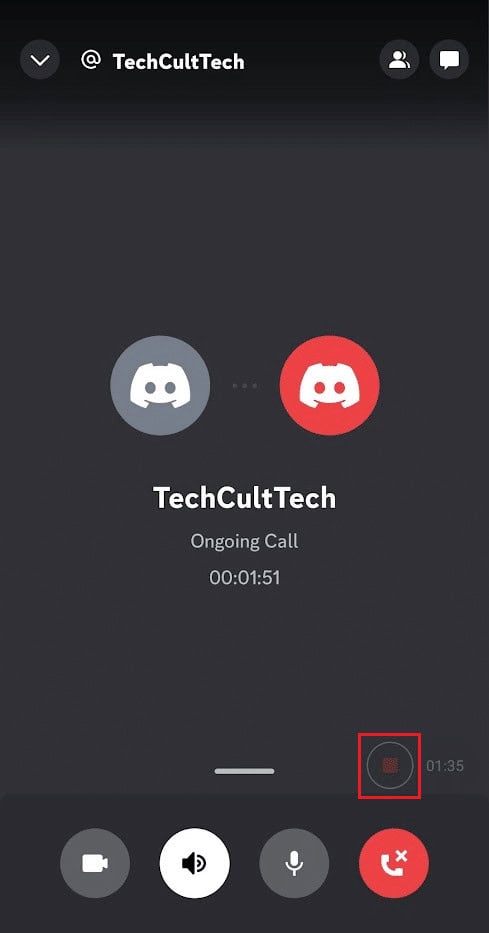 tap on the Stop icon from the bottom right corner to stop the screen recording