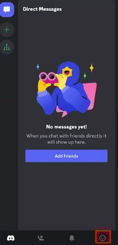 Tap on the profile icon 