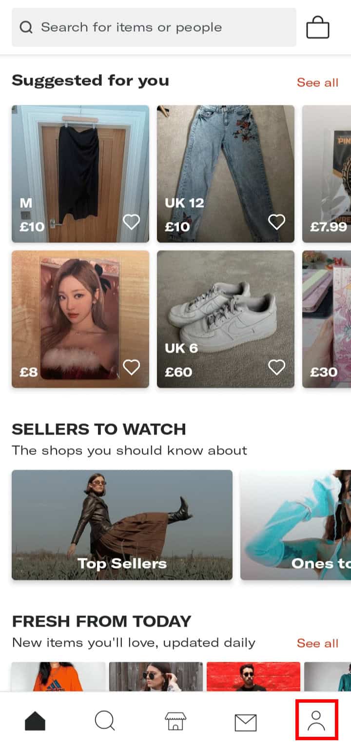 Tap on the profile icon at the bottom right corner of the screen. | 