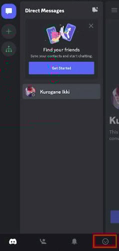 Tap on the profile image placed in the bottom right of the app 