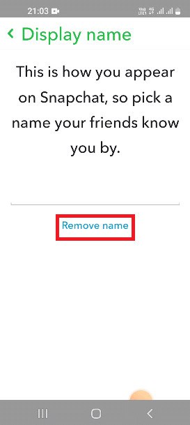 Tap on the Remove name option 
