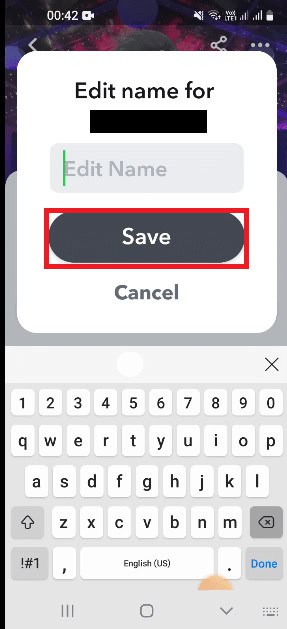 Tap on the Save button
