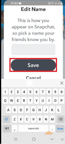 tap on the Save button. How to Send Invisible Text on Snapchat