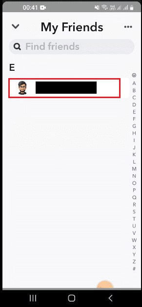 Tap on the specific contact