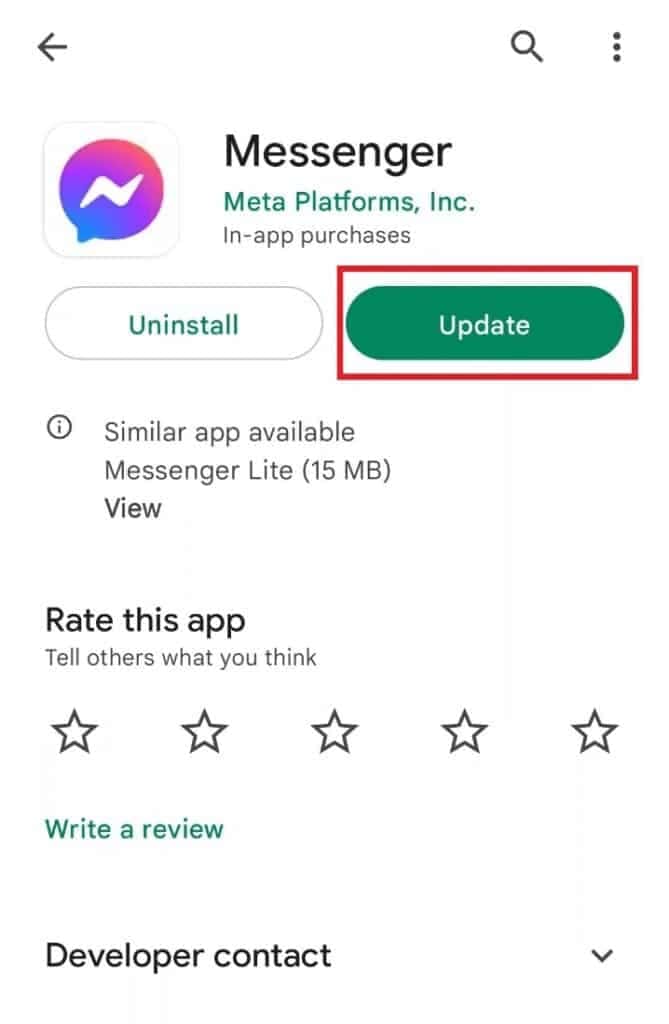Tap on Update 
