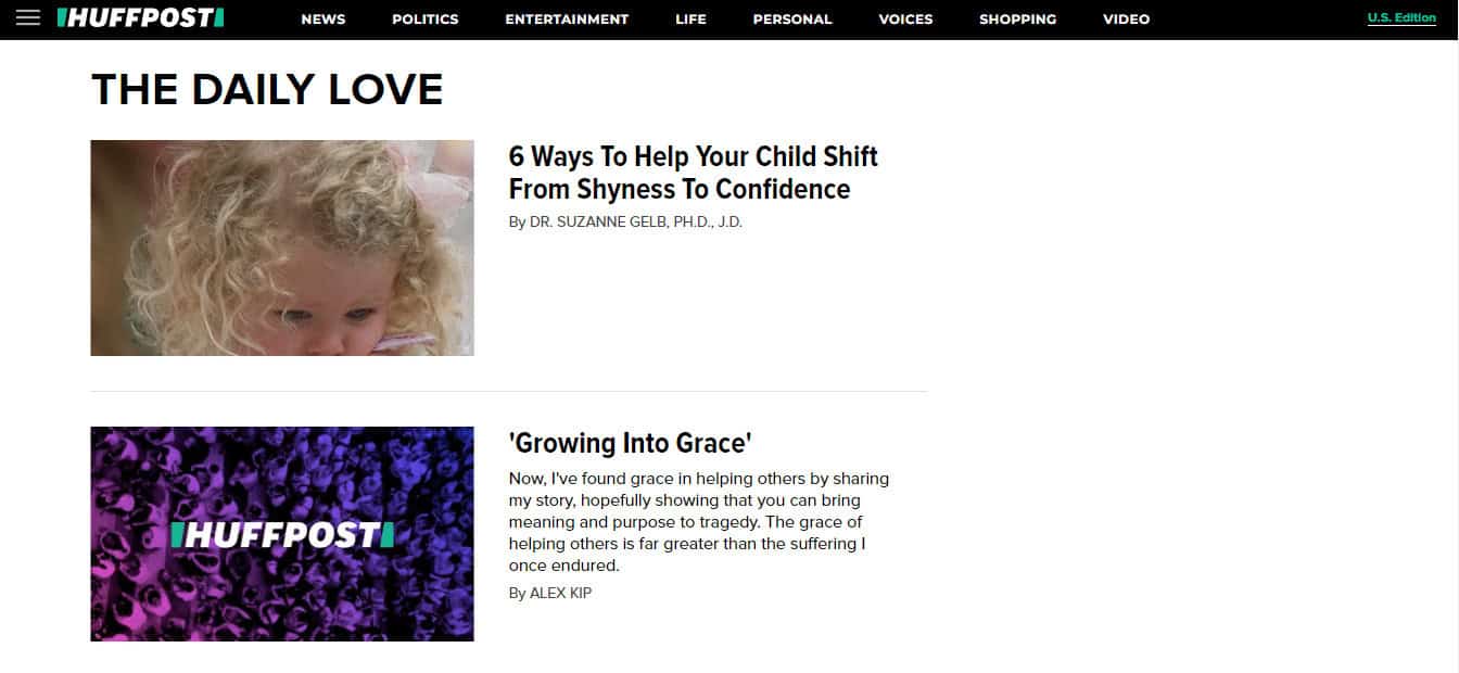 the daily love webpage