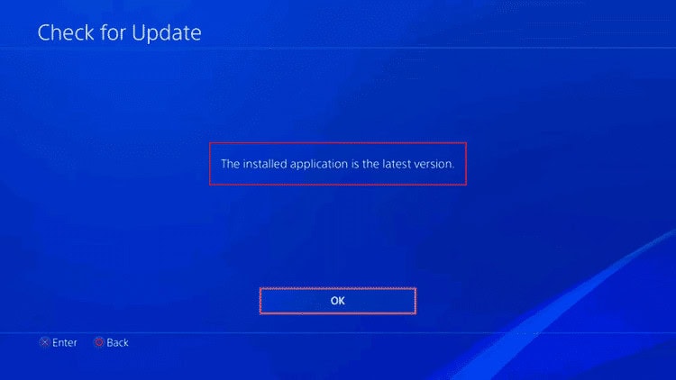 The installed application is the latest version 
