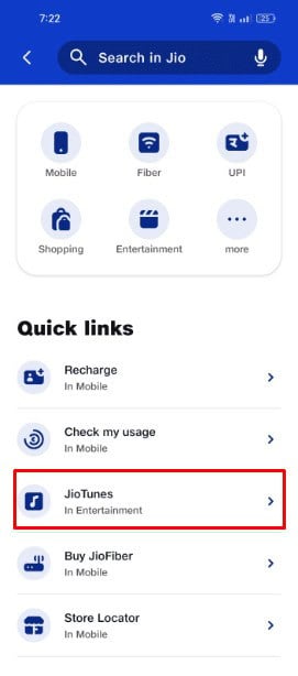  the Jio Tunes option under the Quick Links section. | How to Make a Ringback Tone for Android