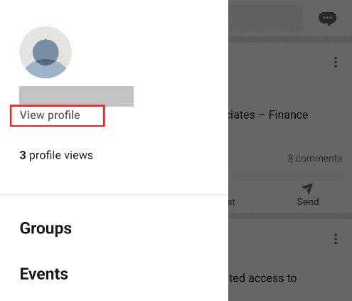 Then, tap on View profile.