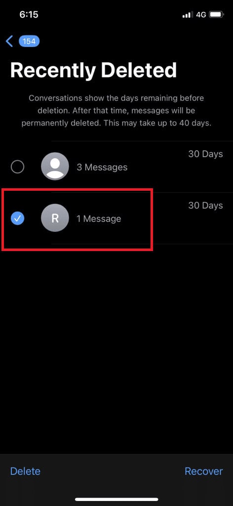 tickmark the message you want to recover. How to See Blocked Messages on iPhone