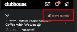 tap the Leave quietly icon