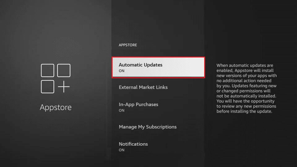 toggle ON Automatic Updates