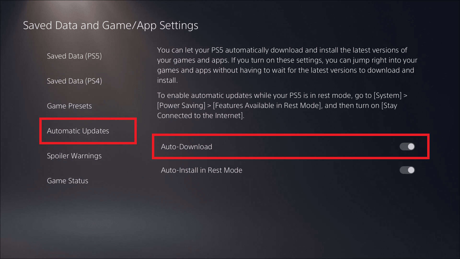 Turn off Auto Download. | Why Does My PS5 Lag More Than PS4?