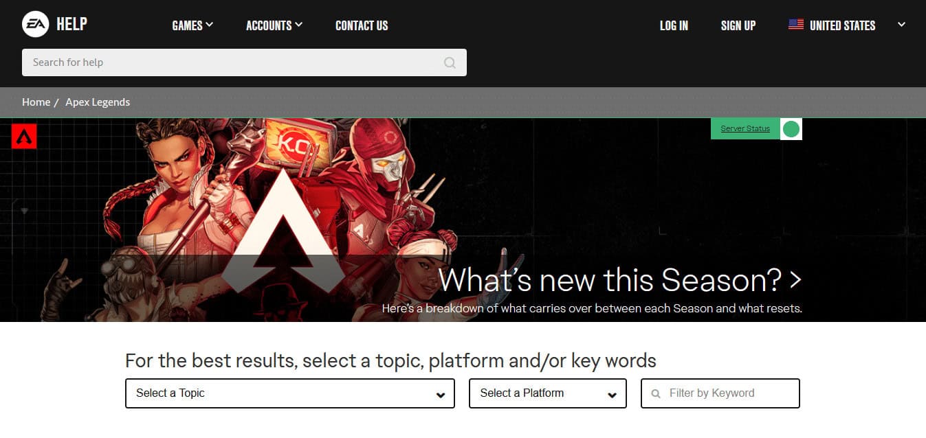 Visit the Apex Legends help page | How to Get Unbanned from Apex Legends