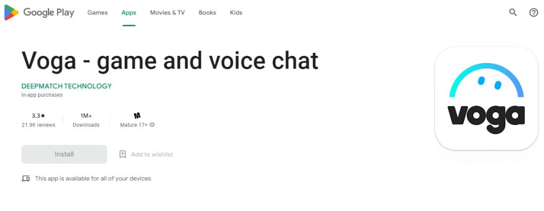 Voga game and voice chat