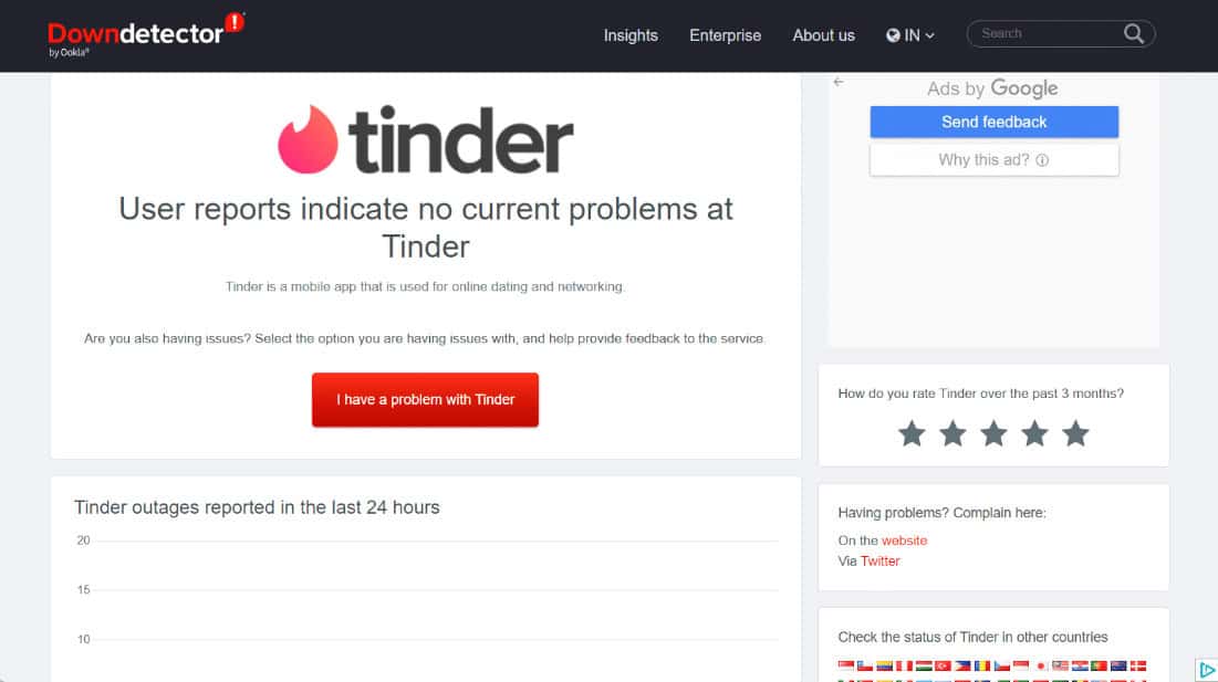 Wait for Tinder Website Time Up