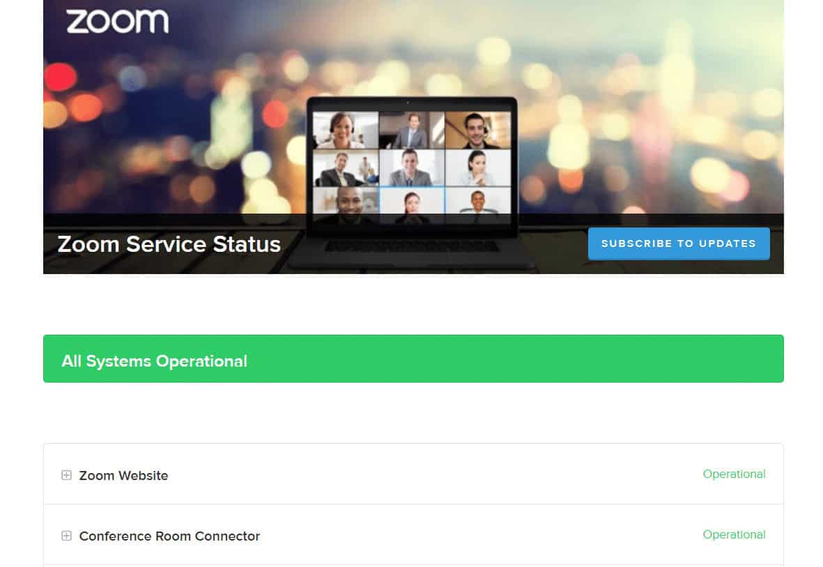 zoom service status