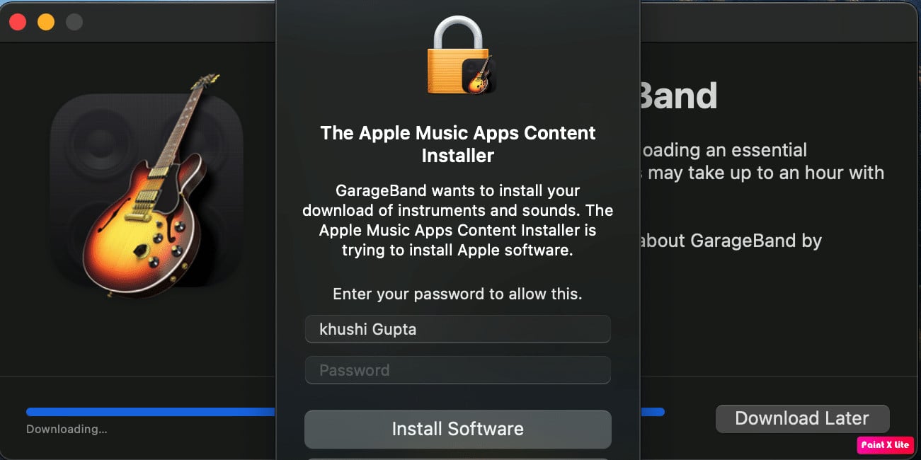 enter password