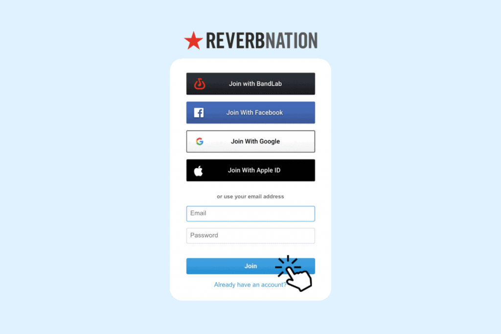 How do you create a ReverbNation account