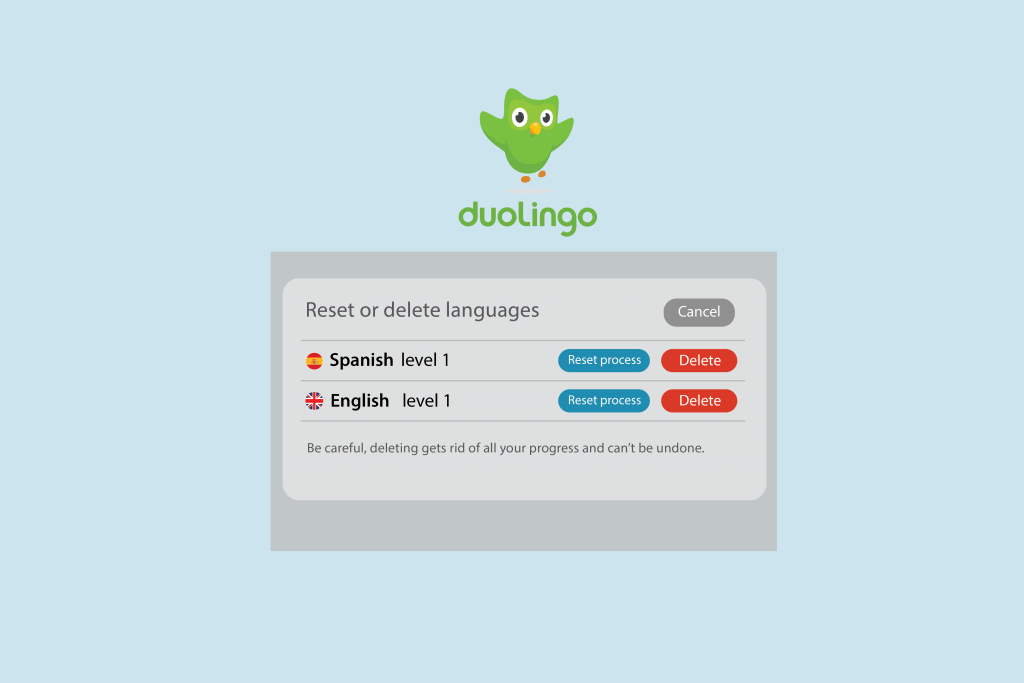 How do you delete a language on Duolingo