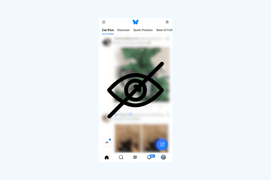 how to hide post on bluesky