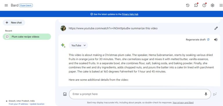 Google Bard AI Can Now Watch, Explain, and Summarize YouTube Videos for ...