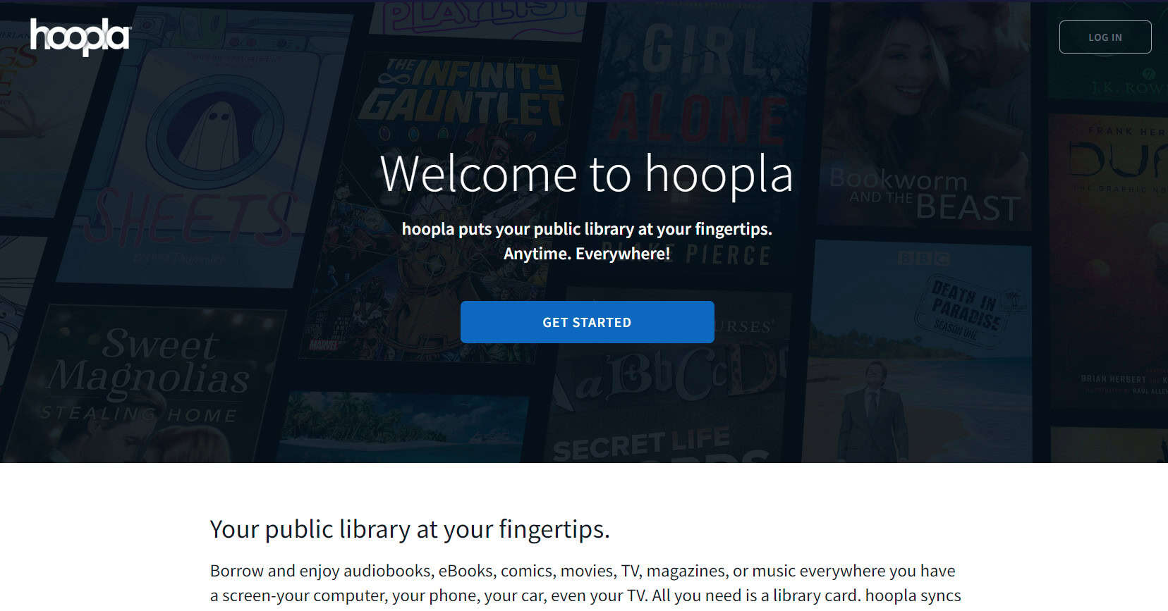 hoopla | best free audiobook app for iphone