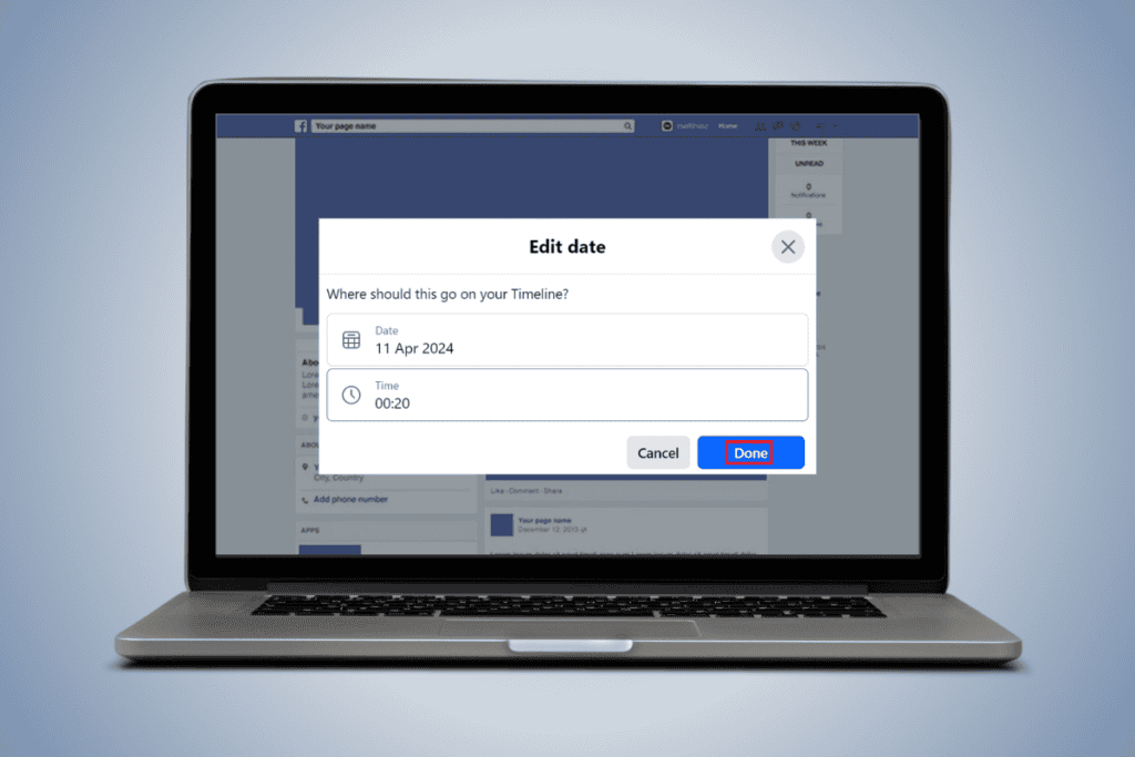 How to Backdate Facebook Posts
