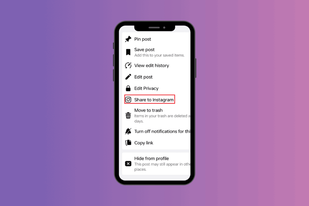 How to Share Facebook Post to Instagram