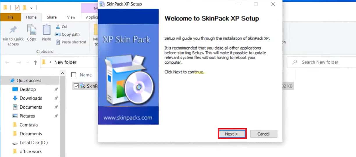 keep selecting Next to complete the installation process