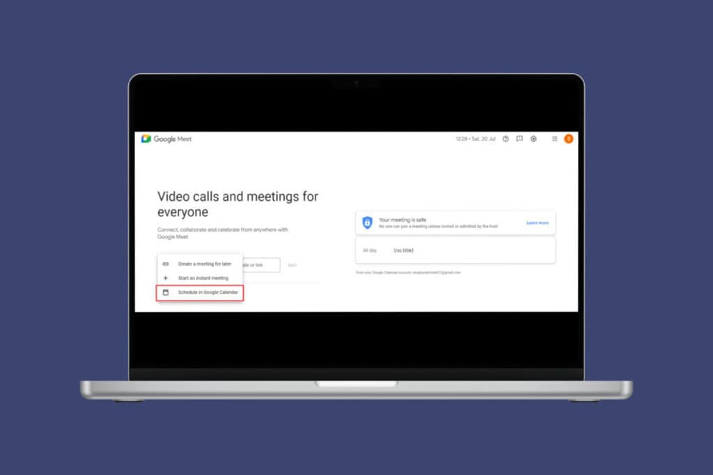 How to Schedule a Meeting on Google Meet