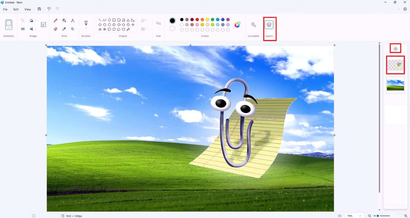 Drag the image inserted over the AI image.