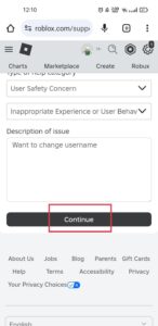 How To Change Roblox Username For Free TechCult Tap On Continue 146x300 