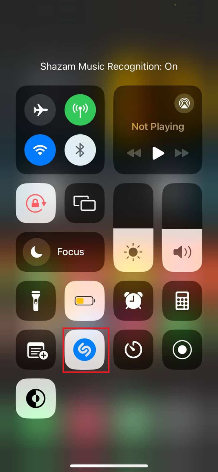 select the Shazam icon