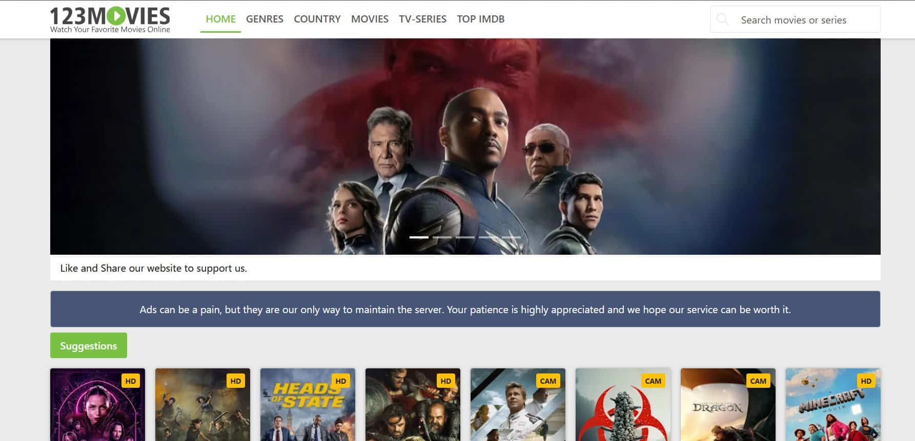 123Movies | Best Putlocker Alternatives